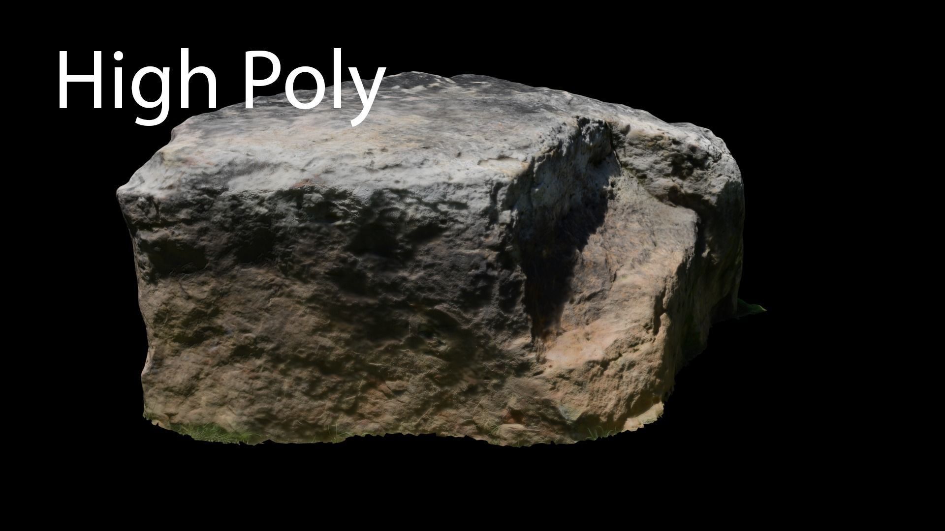 Photogrammetry Rock 2 VR AR Ready Low-poly 3D model_5