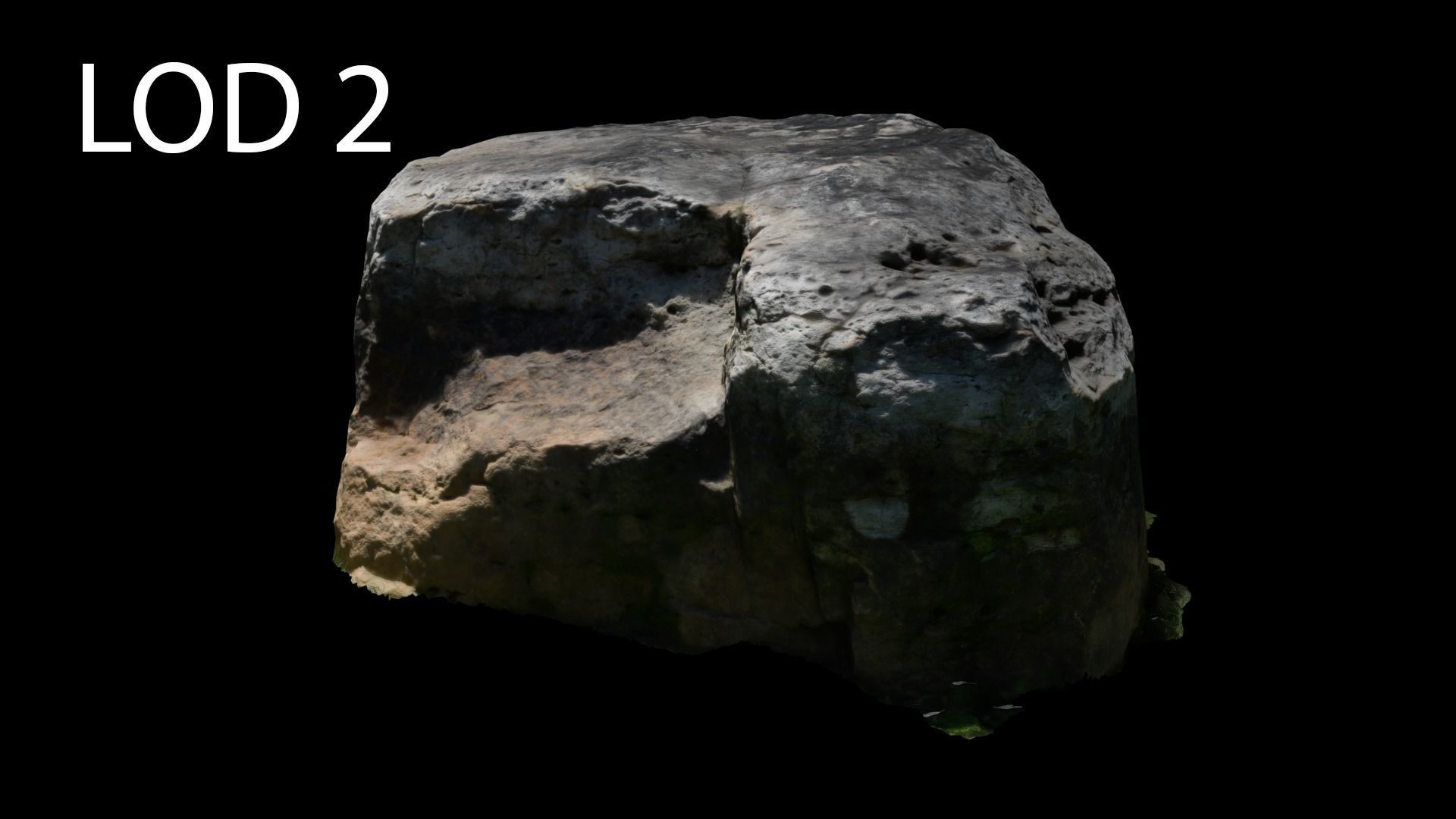 Photogrammetry Rock 2 VR AR Ready Low-poly 3D model_15
