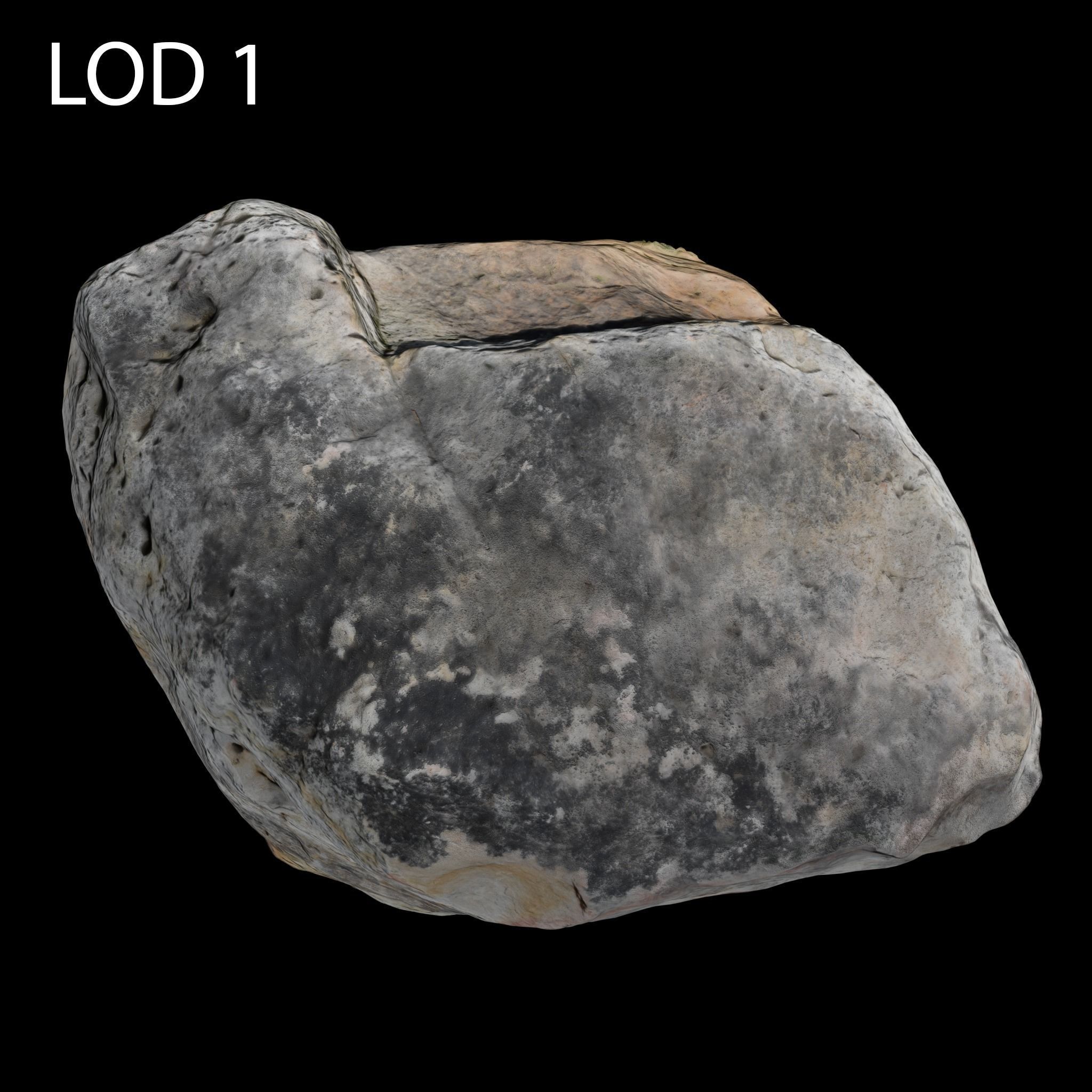 Photogrammetry Rock 2 VR AR Ready Low-poly 3D model_14
