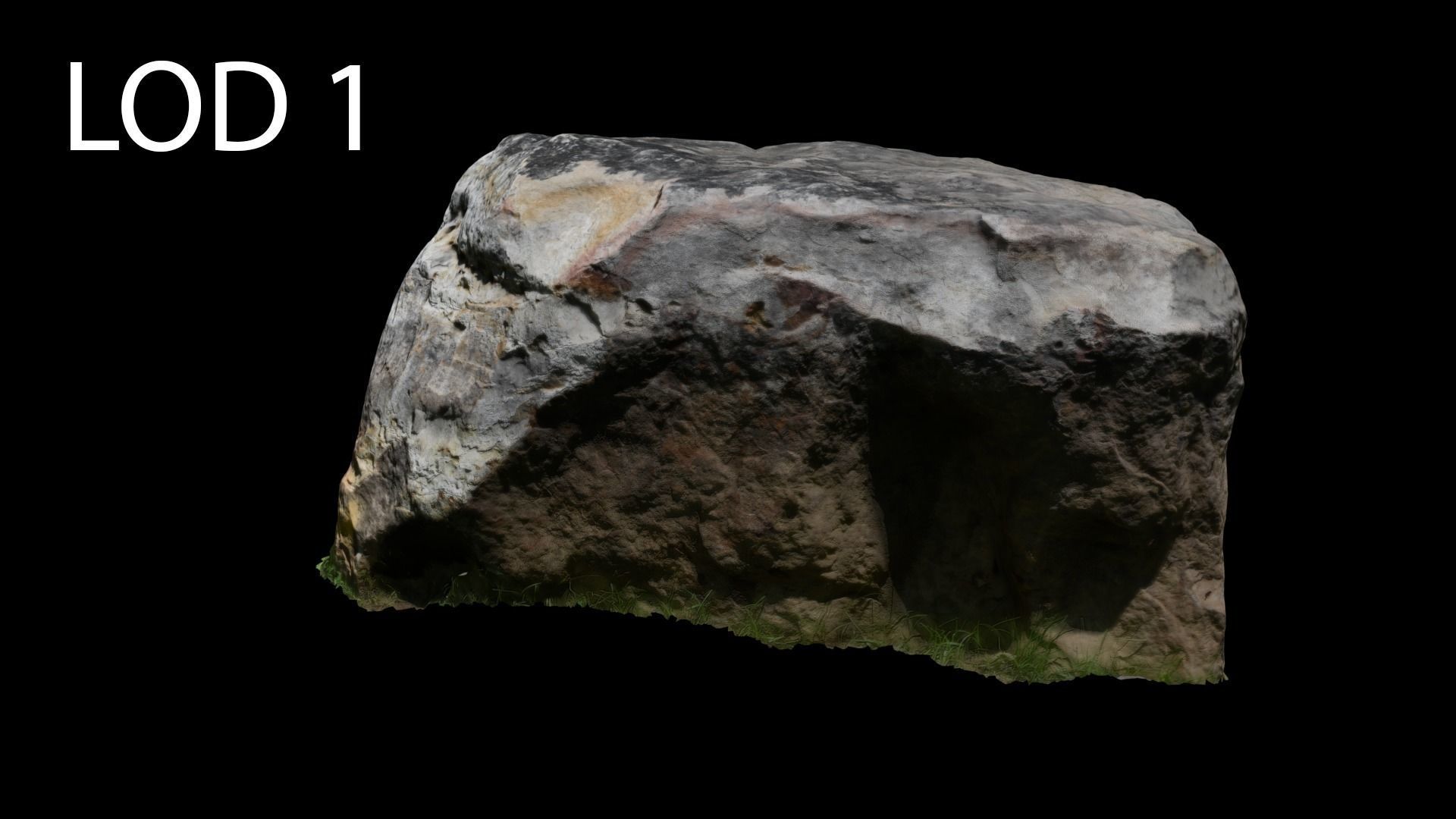 Photogrammetry Rock 2 VR AR Ready Low-poly 3D model_13