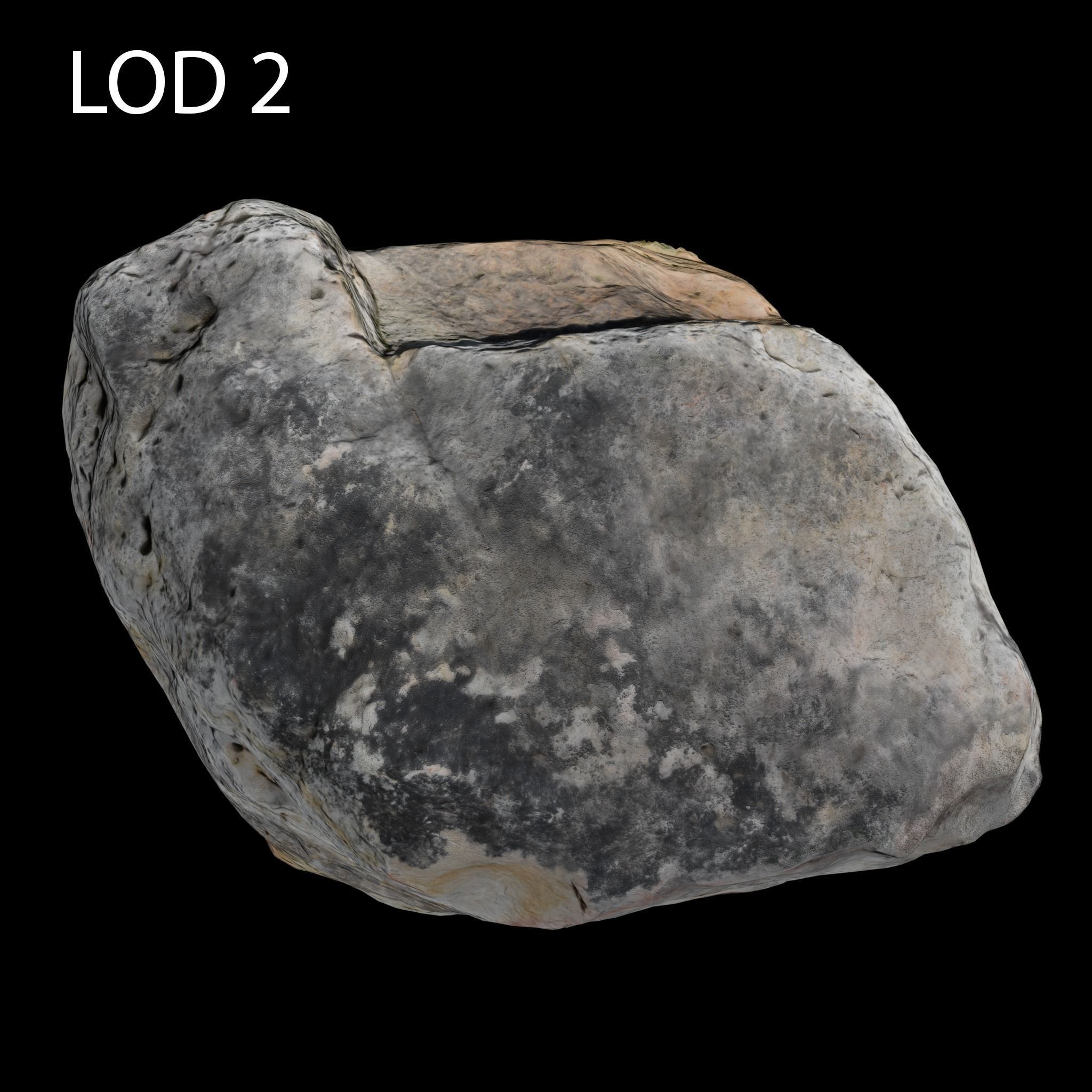 Photogrammetry Rock 2 VR AR Ready Low-poly 3D model_19