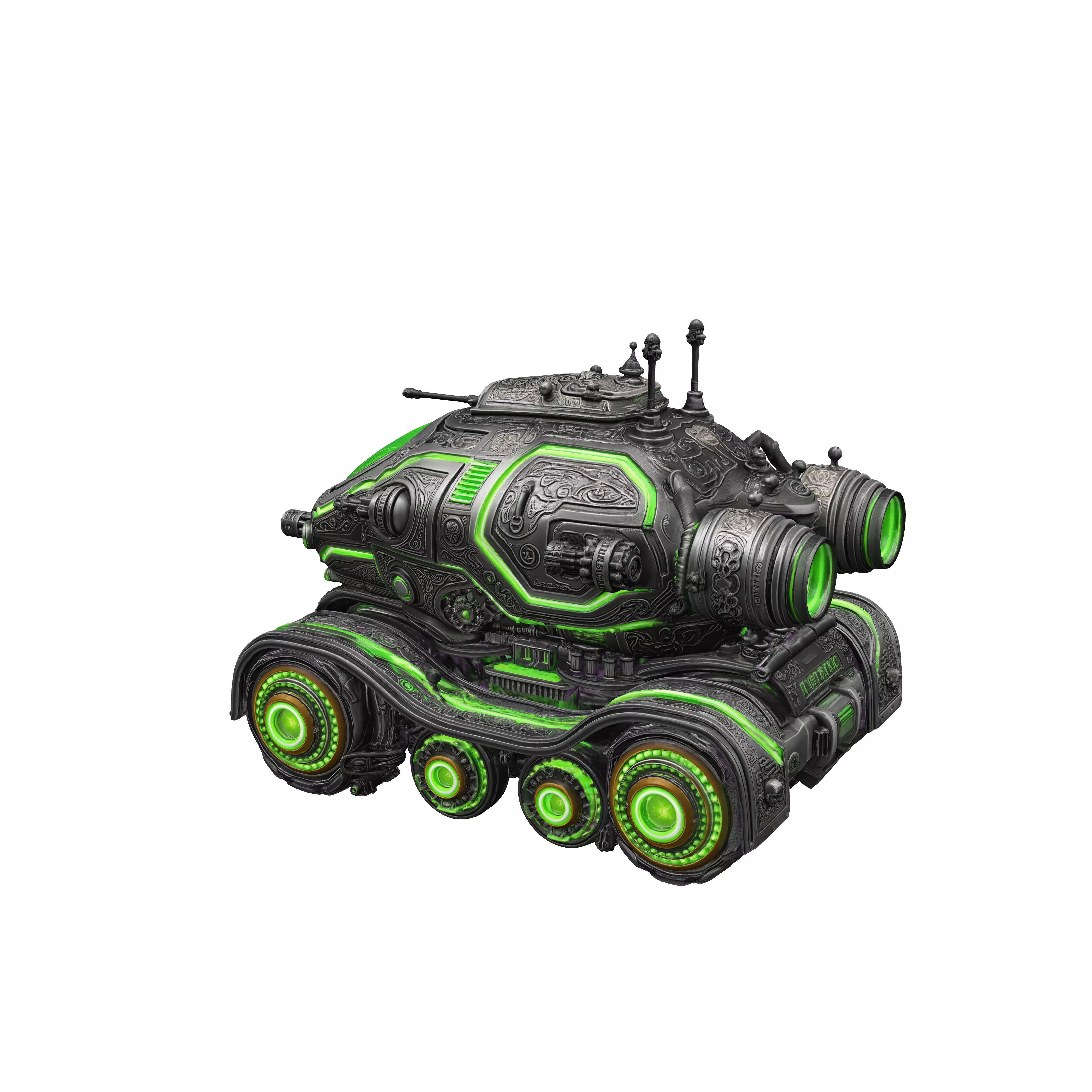 Emerald Arcane Tank 3D model