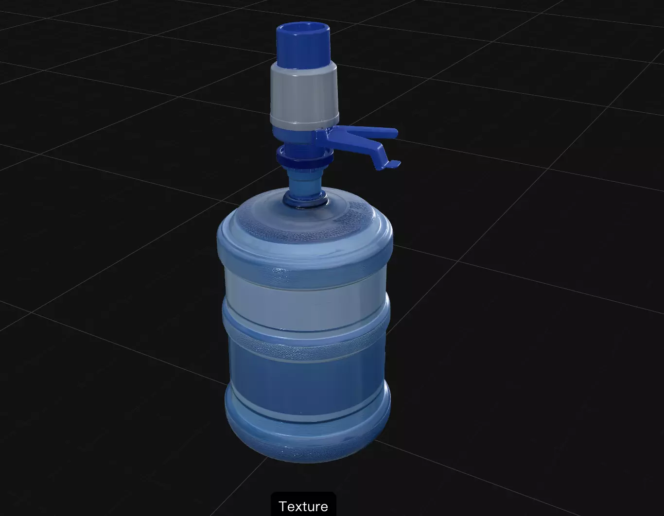 Water Gallon and Manual Pump Dispenser Set Indonesian 19L 3D print model