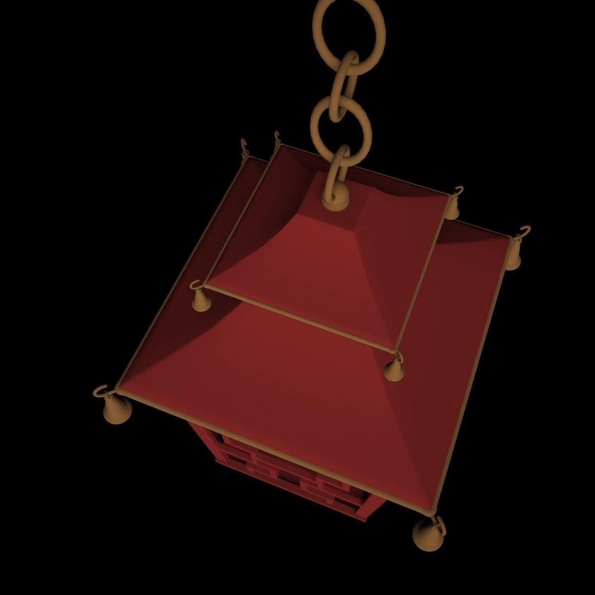 Chinese lantern 3D model_2