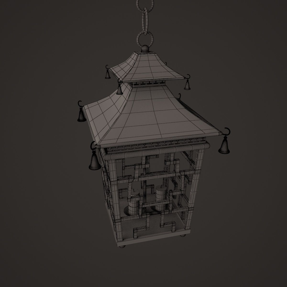 Chinese lantern 3D model_1