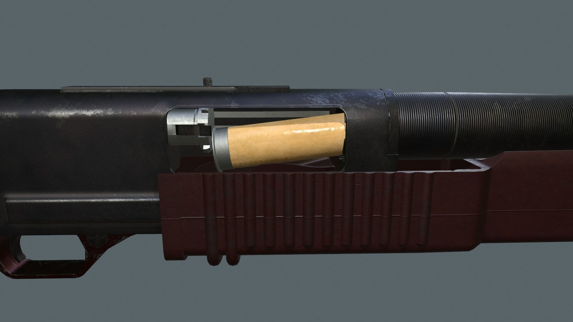 KC-23 shotgun Low-poly 3D model_16