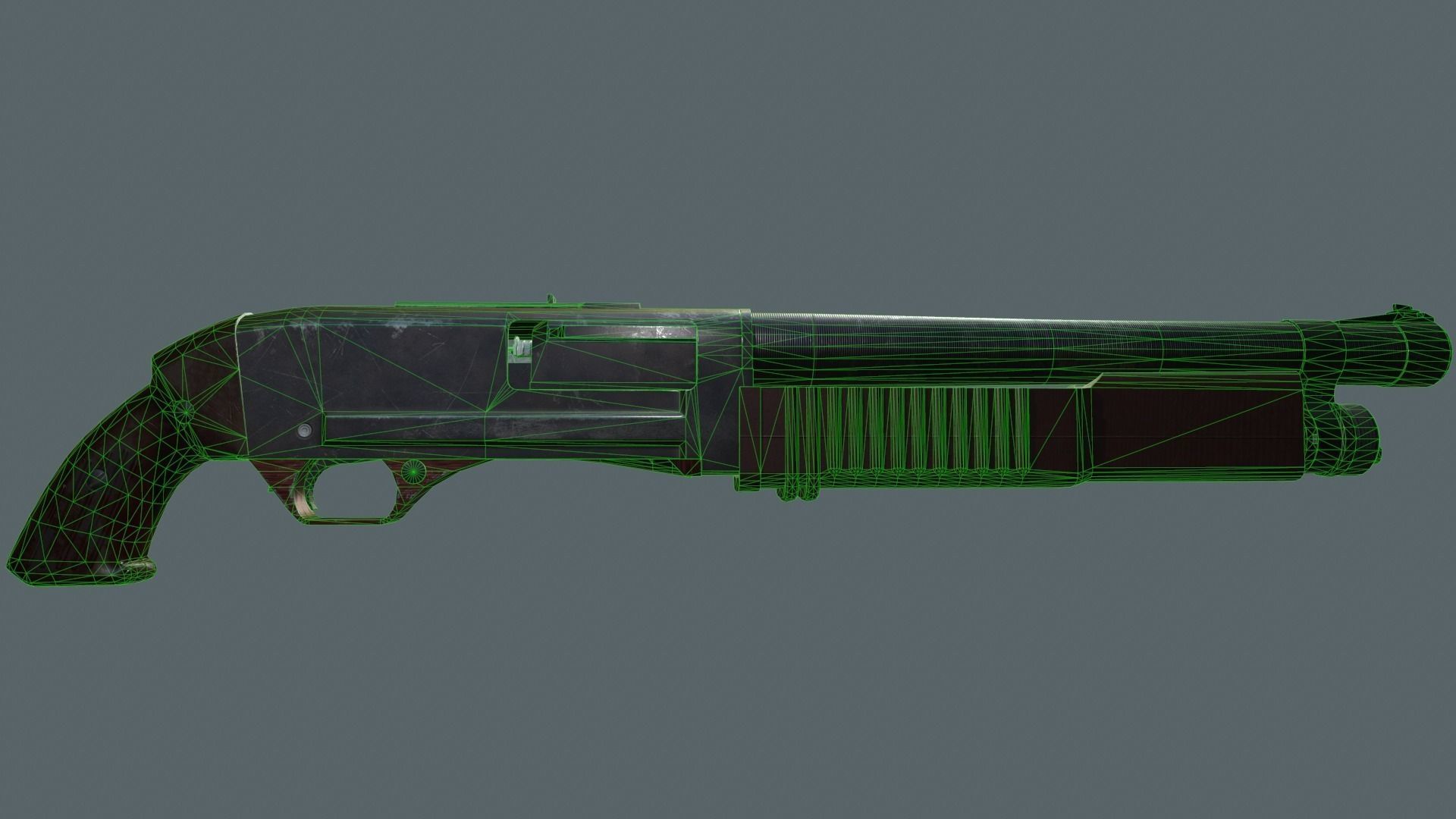 KC-23 shotgun Low-poly 3D model_8