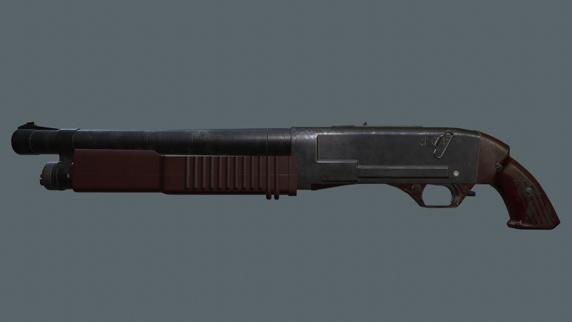KC-23 shotgun Low-poly 3D model_5