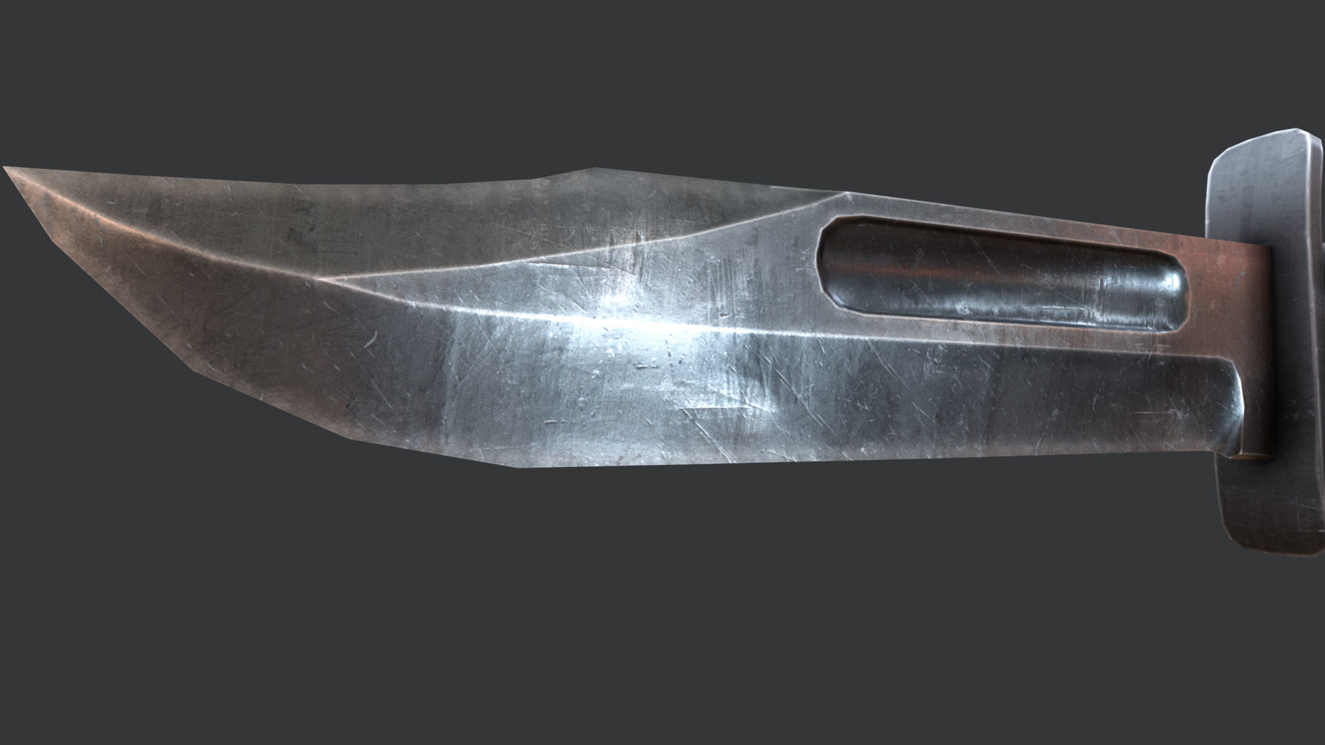 Kabar Combat Knife Low-poly 3D model_5