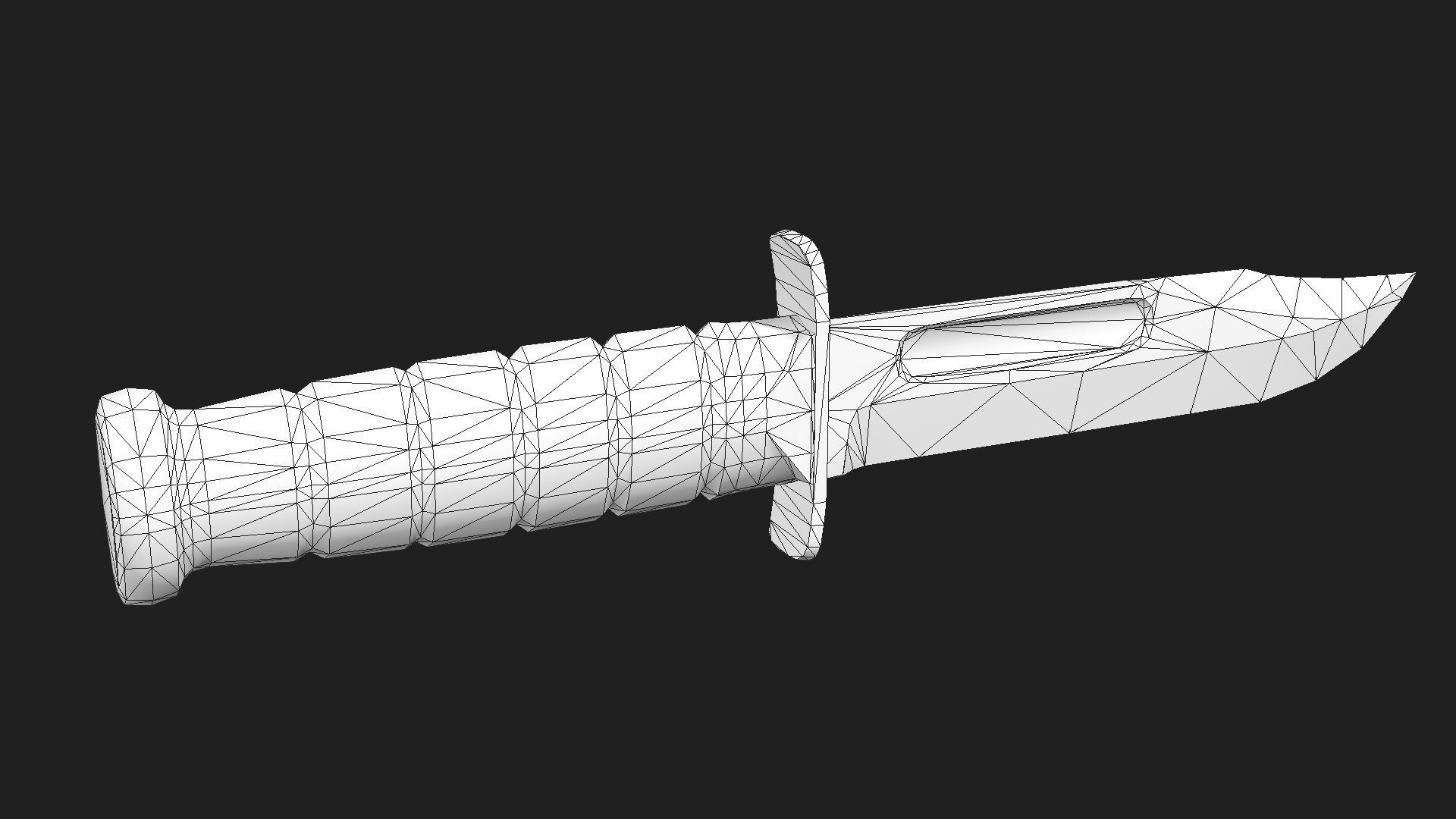 Kabar Combat Knife Low-poly 3D model_7
