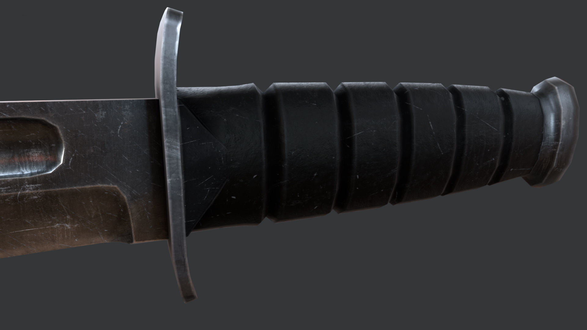 Kabar Combat Knife Low-poly 3D model_3