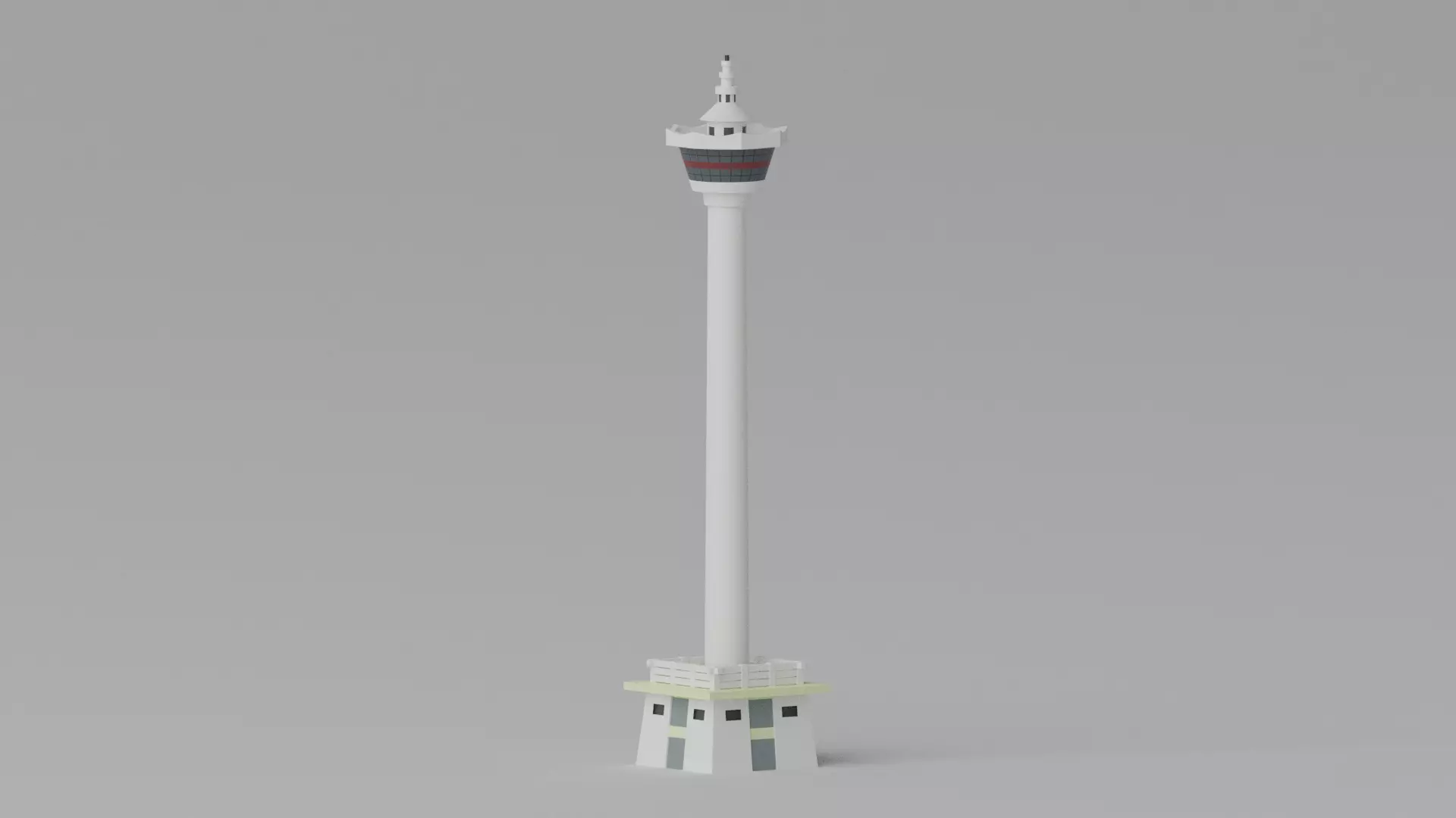 Korea Busan Tower Landmark 3D model