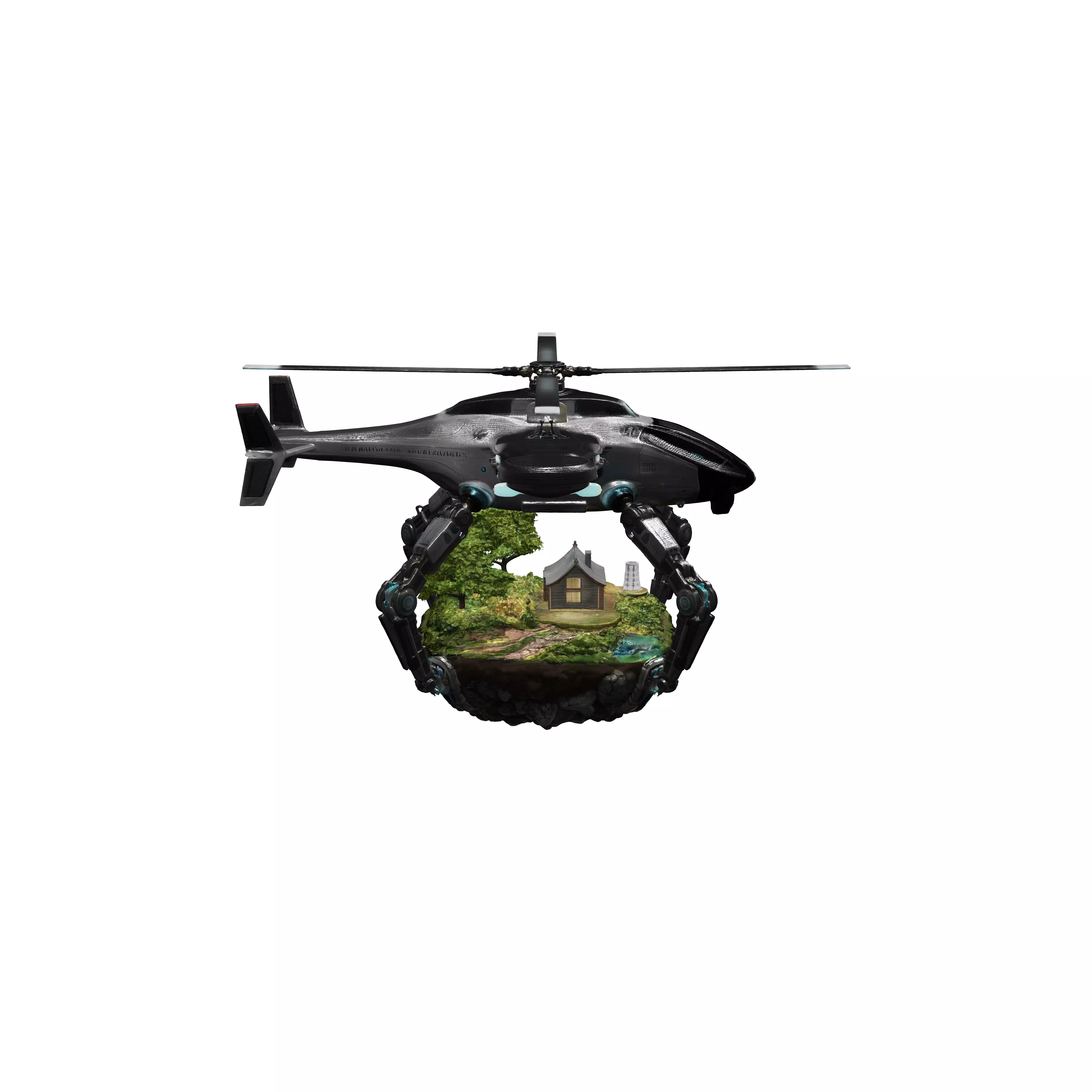 Floating Island Homestead 3D model