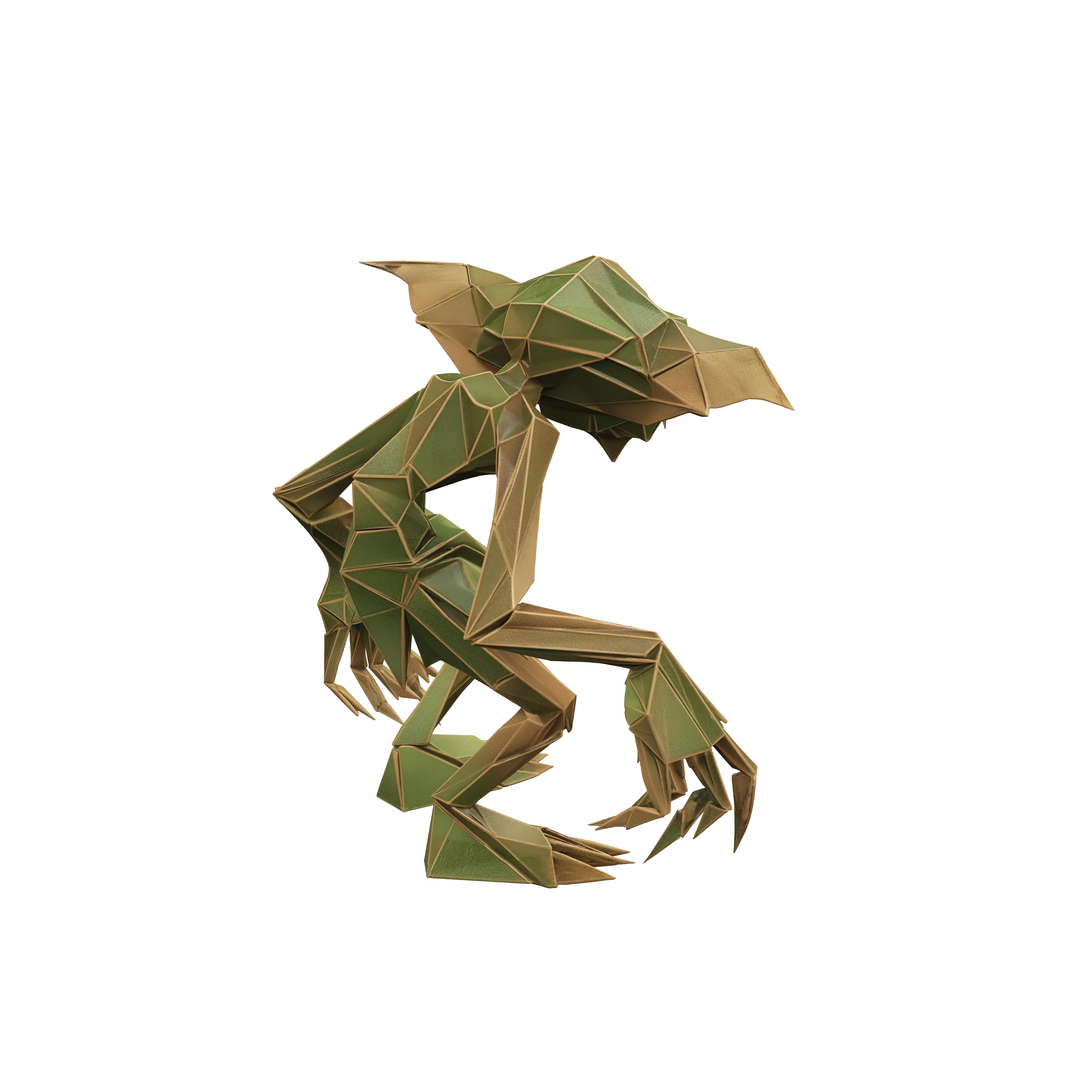 Folded Origami Behemoth 3D model