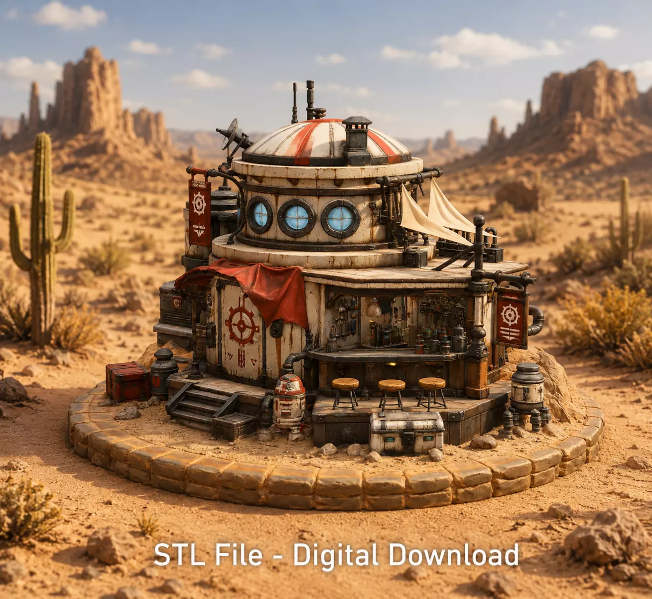 Desert Outpost Cantina STL File for 3D Print 3D print model