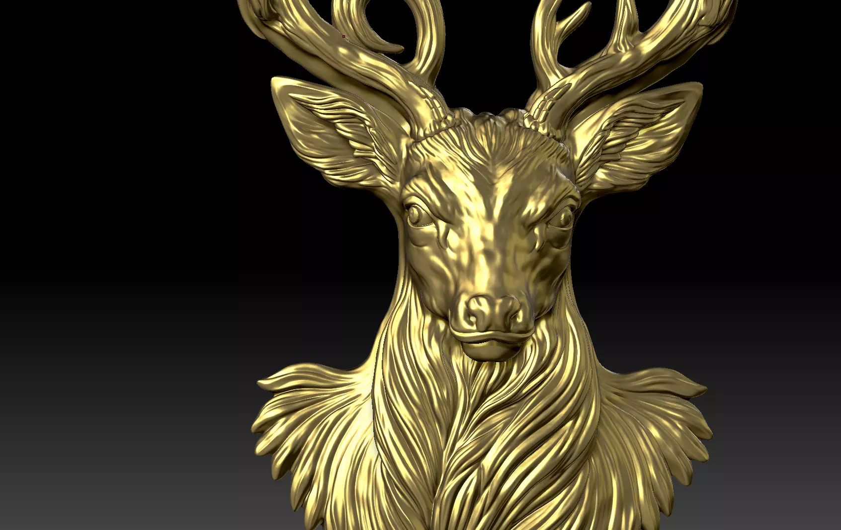 Majestic Deer Head Pendant 3D Model 3D print model