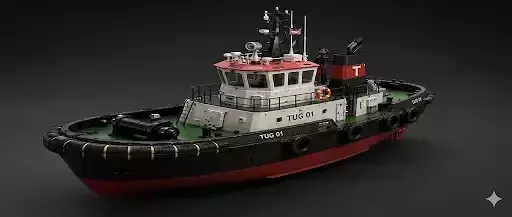 Tug boat full scale 40 inches