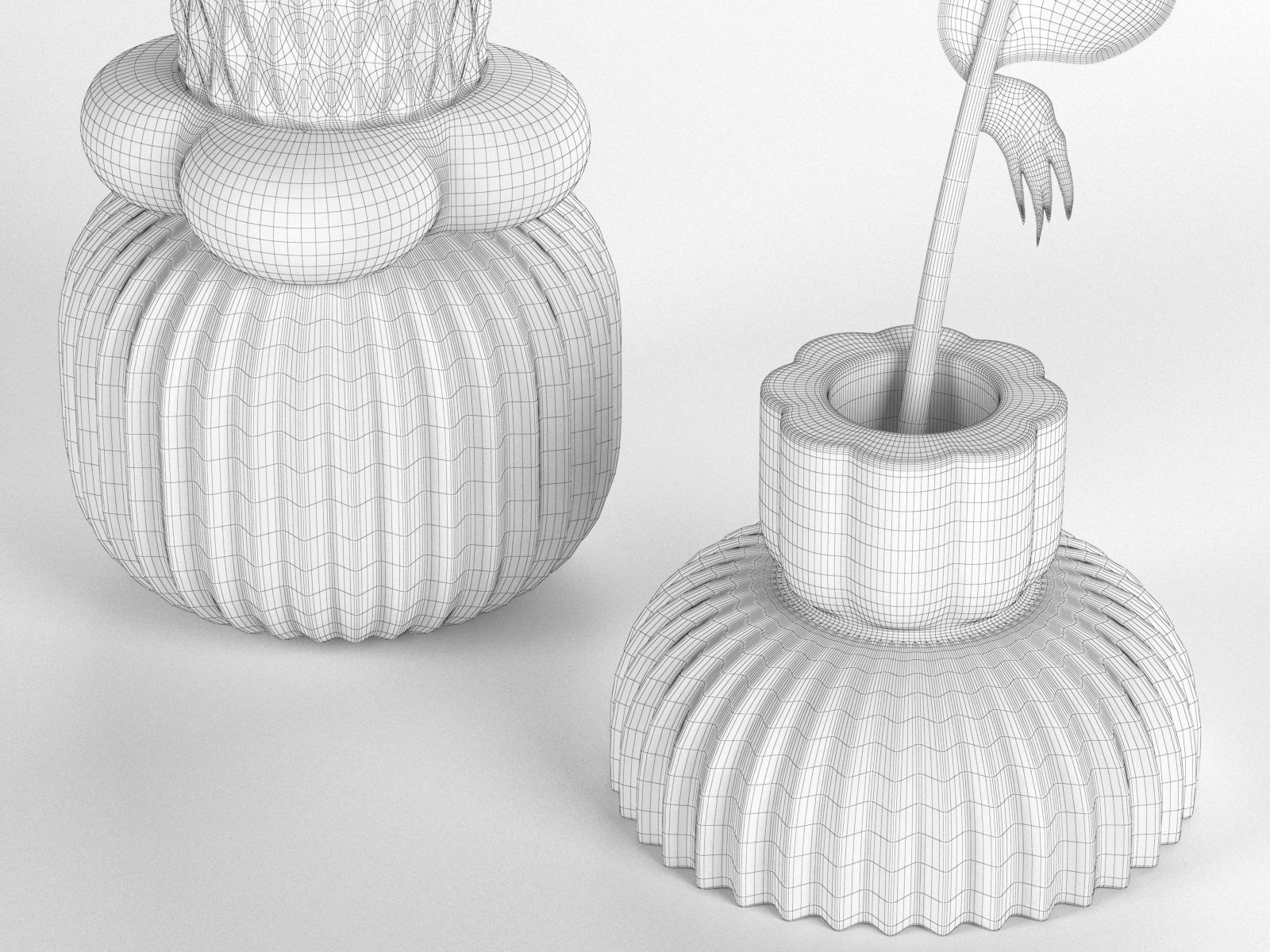 Moodboard with Finnsdottir Vases and Hay Feather Pen 3D model_3