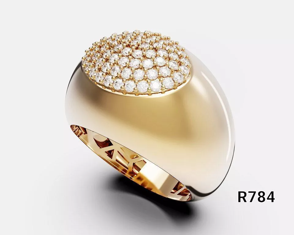 Modern dome ring 3D print model