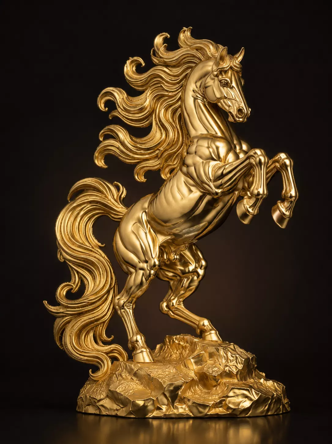 Rearing Horse Sculpture STL 3D print model