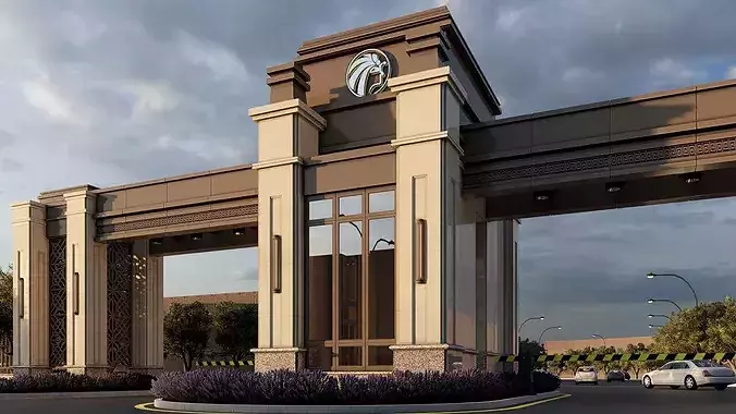 Luxury NeoClassical Compound Gate SketchUp and Lumion Scene 3D model