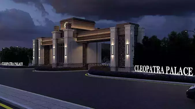 Luxury NeoClassical Compound Gate SketchUp and Lumion Scene 3D model 6