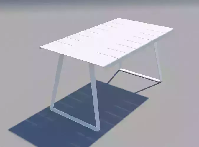 Copenhagen dining table Cane-line design by Strand and Hvass Low-poly 3D model