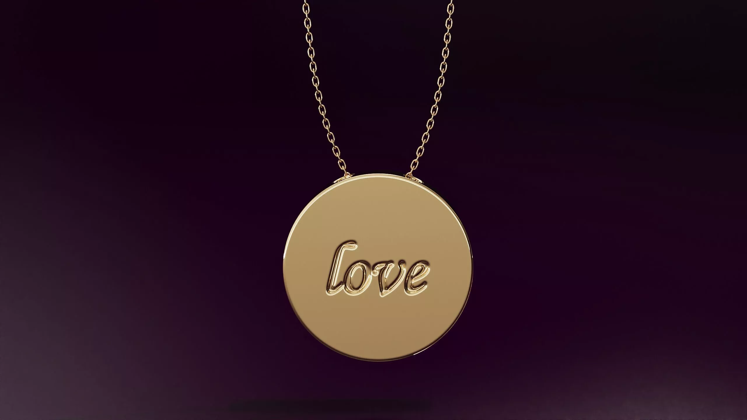 Round pendant 10mm 3D print model