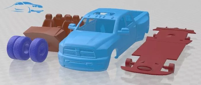 Dodge Ram 3500 HD 2011 Printable Car 3D print model