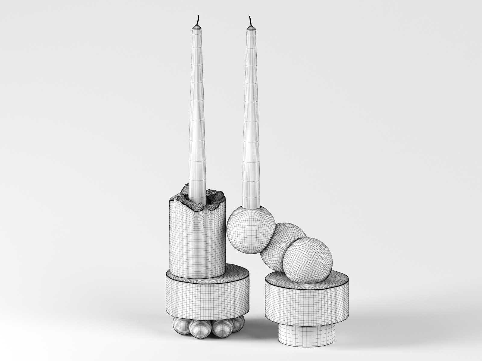 Candlesticks by David Taylor 3D model_1