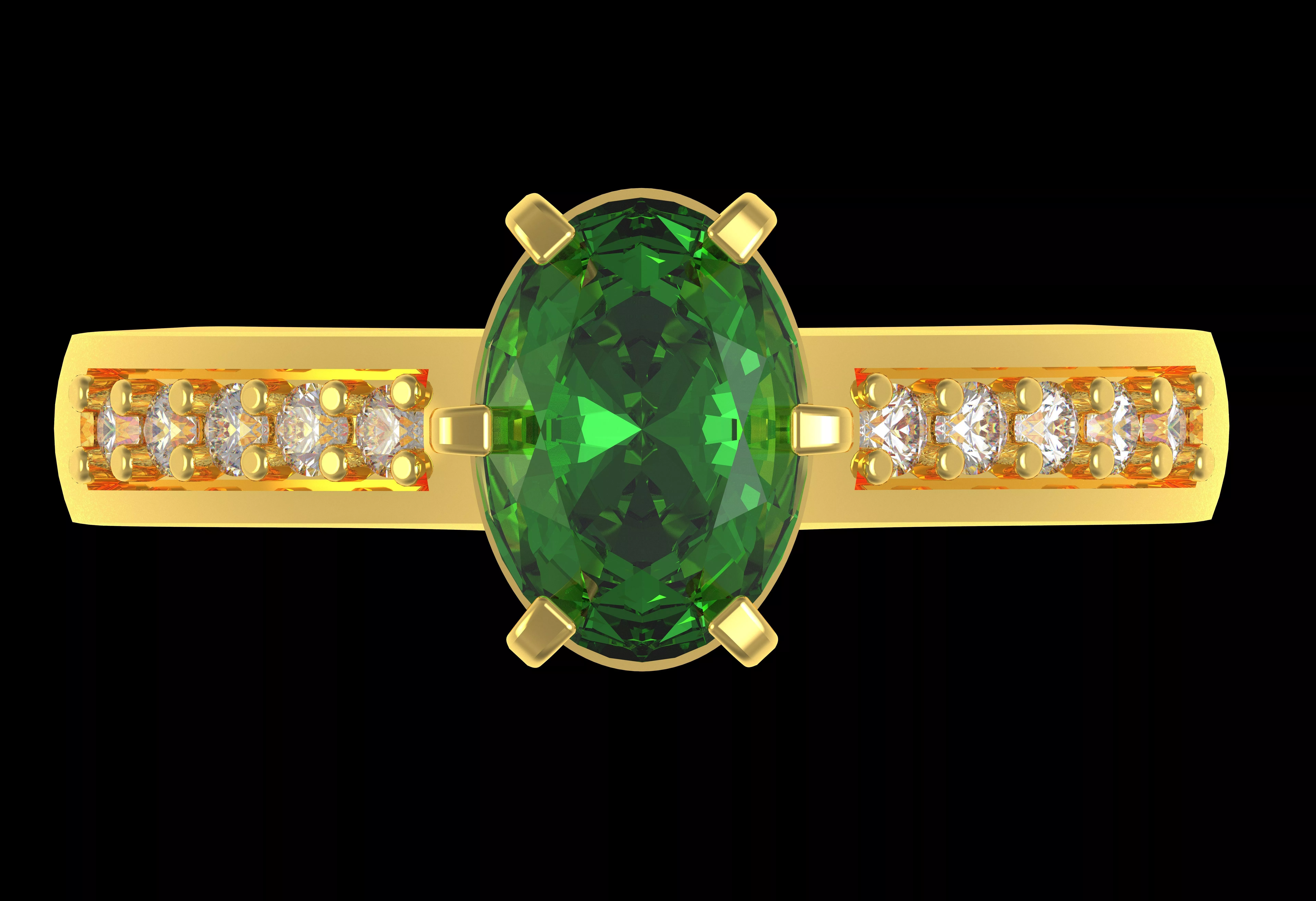Salty Gold-Tone Engagement Adjustable Ring 3D print model