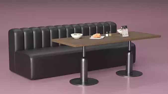 Vegetarian Cafe 3D model 4