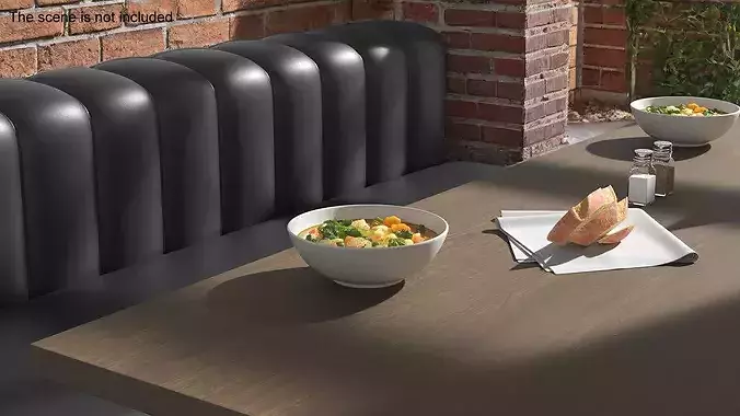 Vegetarian Cafe 3D model 3
