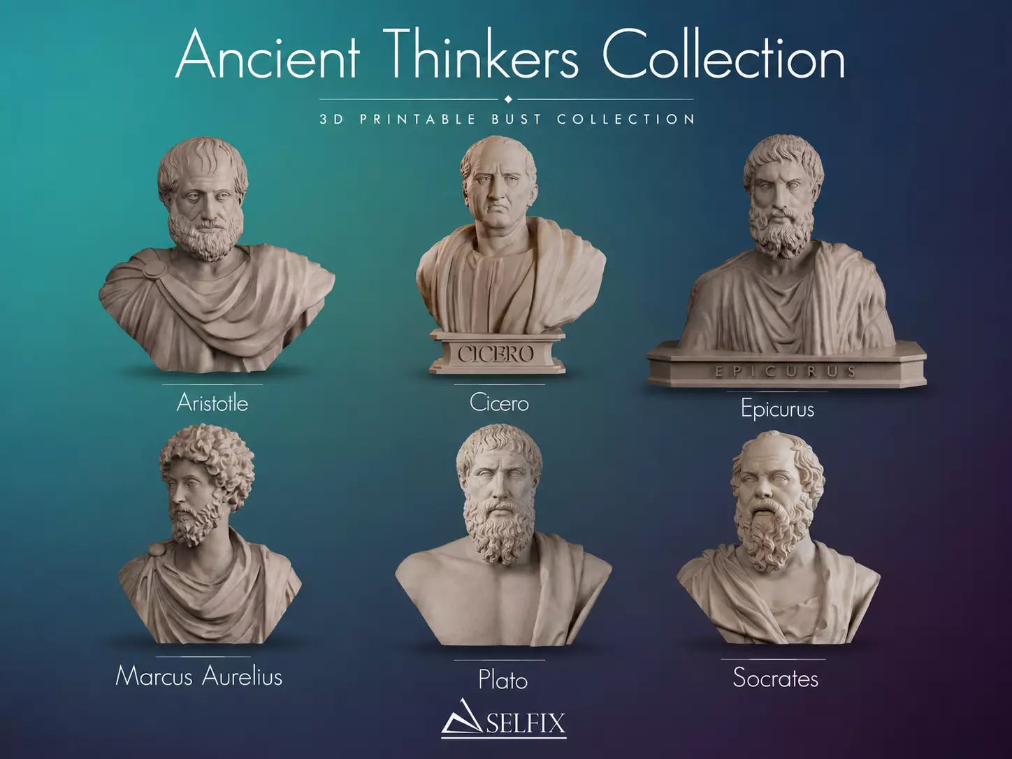 Ancient Thinkers philosophy Collection 3D Model Pack
