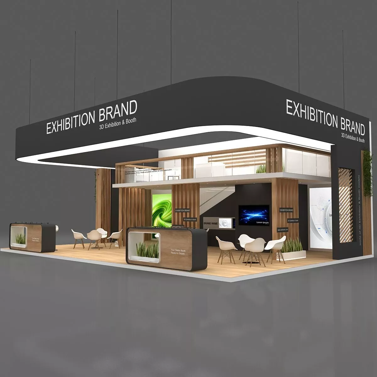 Exhibition booth stand stall 3D model