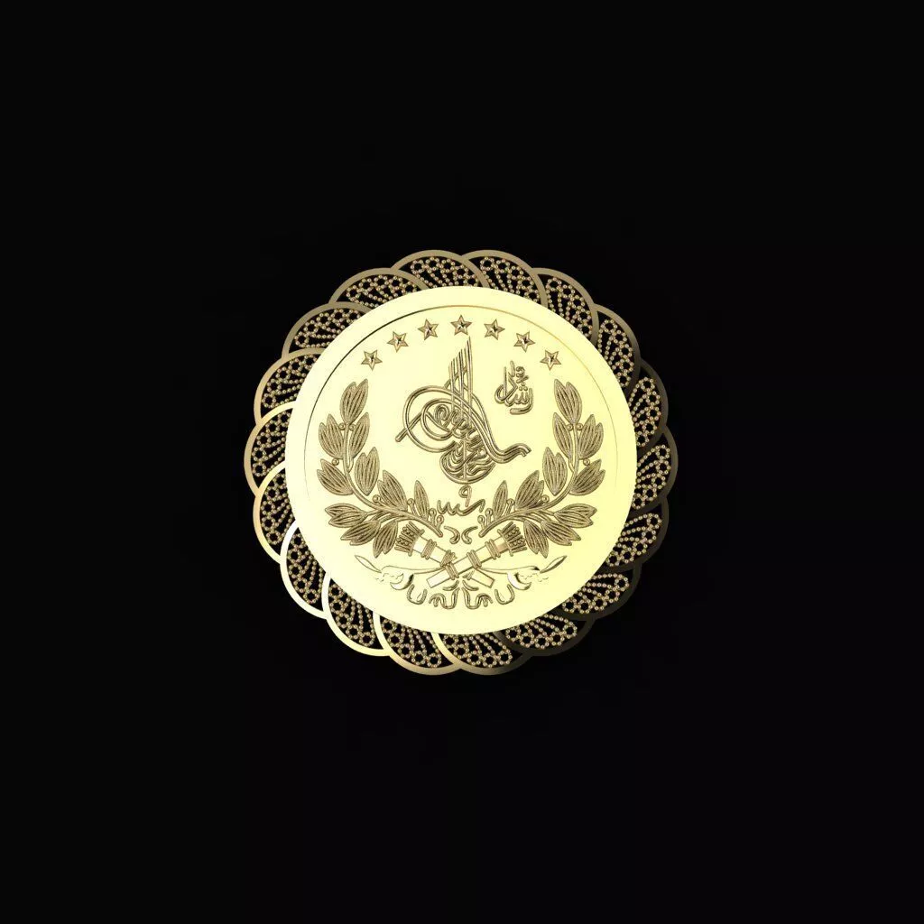 Arabic Coin Pendant 3D print model