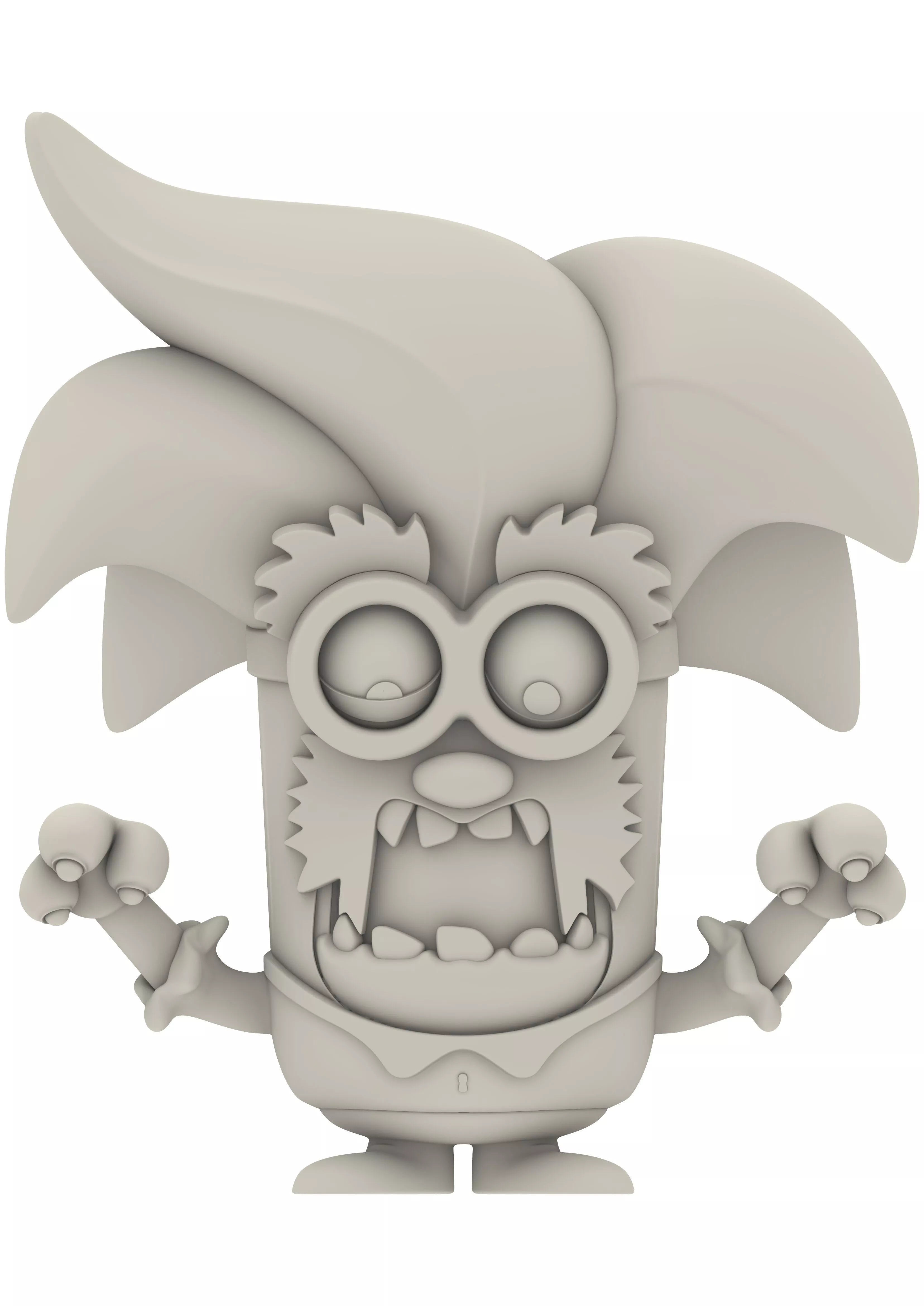 Cartoon Minion Stylized Chibi Monster Figurines 3D print model