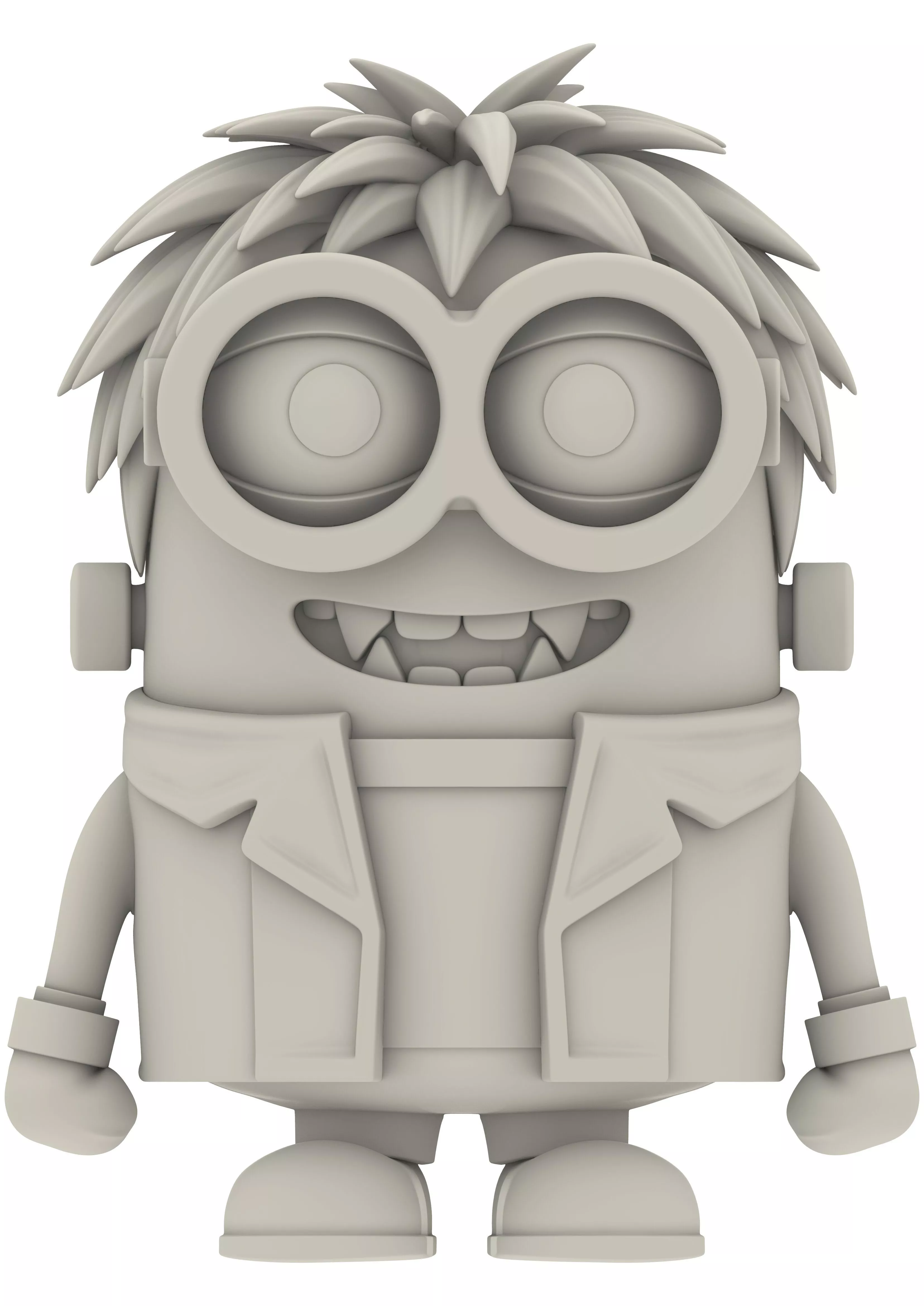 Cartoon Minion Stylized Chibi Monster Figurines 3D print model