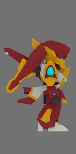 Super Mecha 9 - Tareak of Code Name T3123 Low-poly 3D model_3