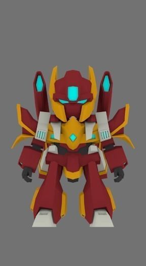 Super Mecha 9 - Tareak of Code Name T3123 Low-poly 3D model_1