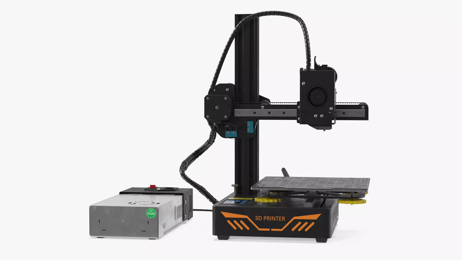 Mini 3D Printer with PSU Rigged 3D model