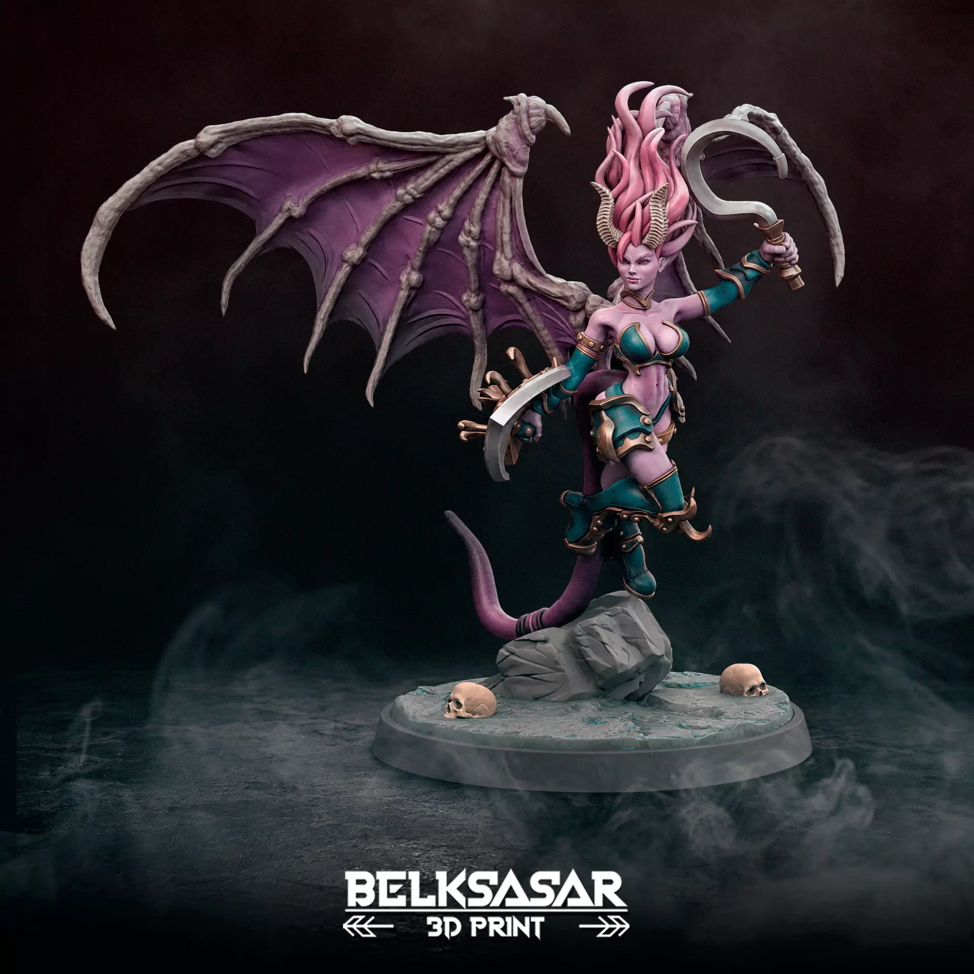 Winged Demoness - Succubus Soulharvester B 3D print model