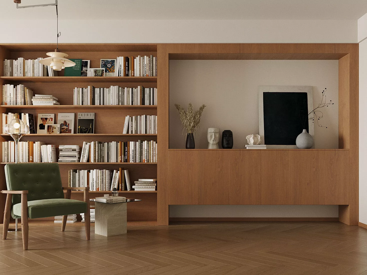 mid century modern study 3D model
