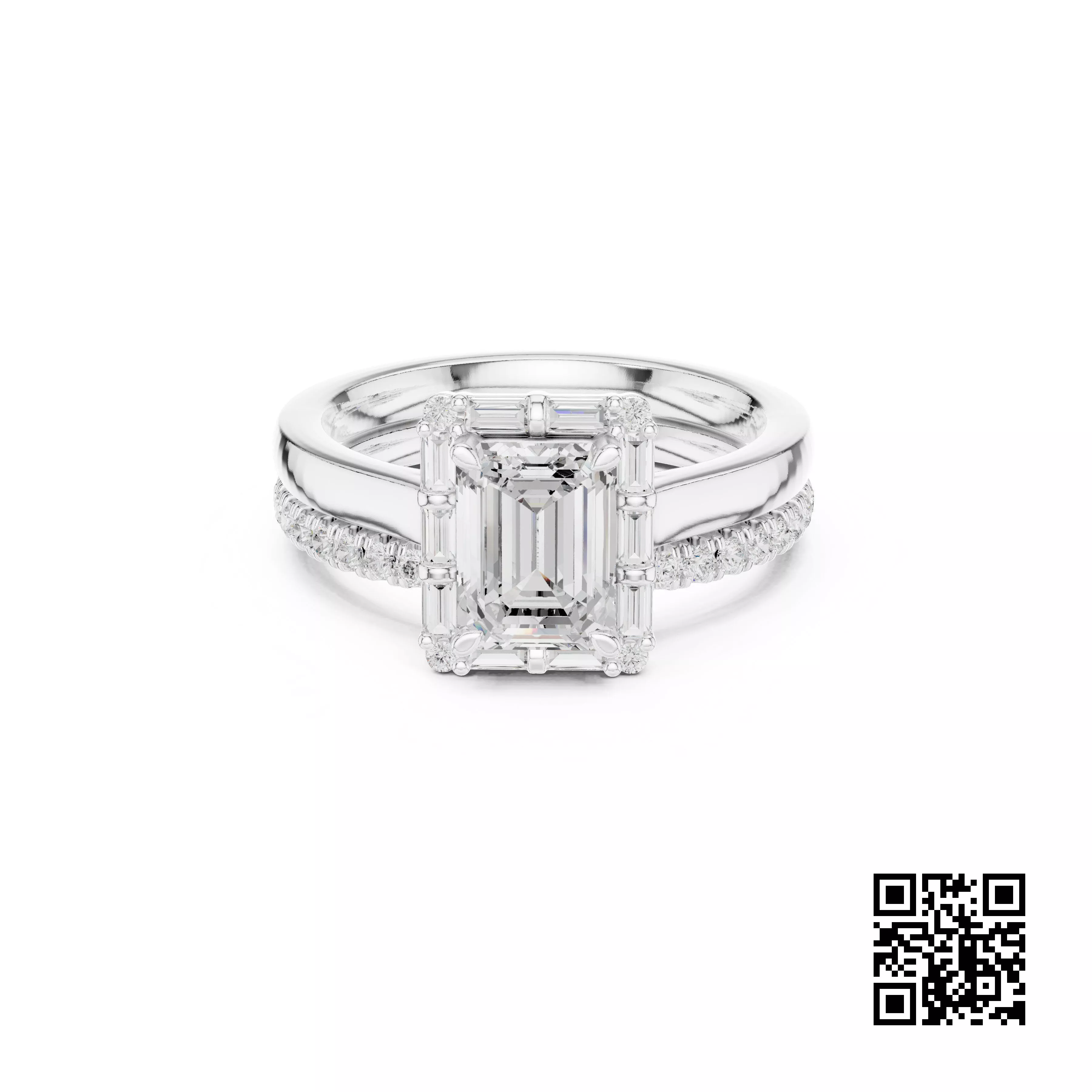 Bespoke Diamond Eternity Gold Band 3DM STL CAD File - 03 3D print model
