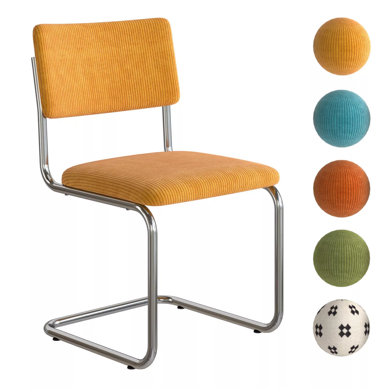 Thonet chair S32 fabric 3D model