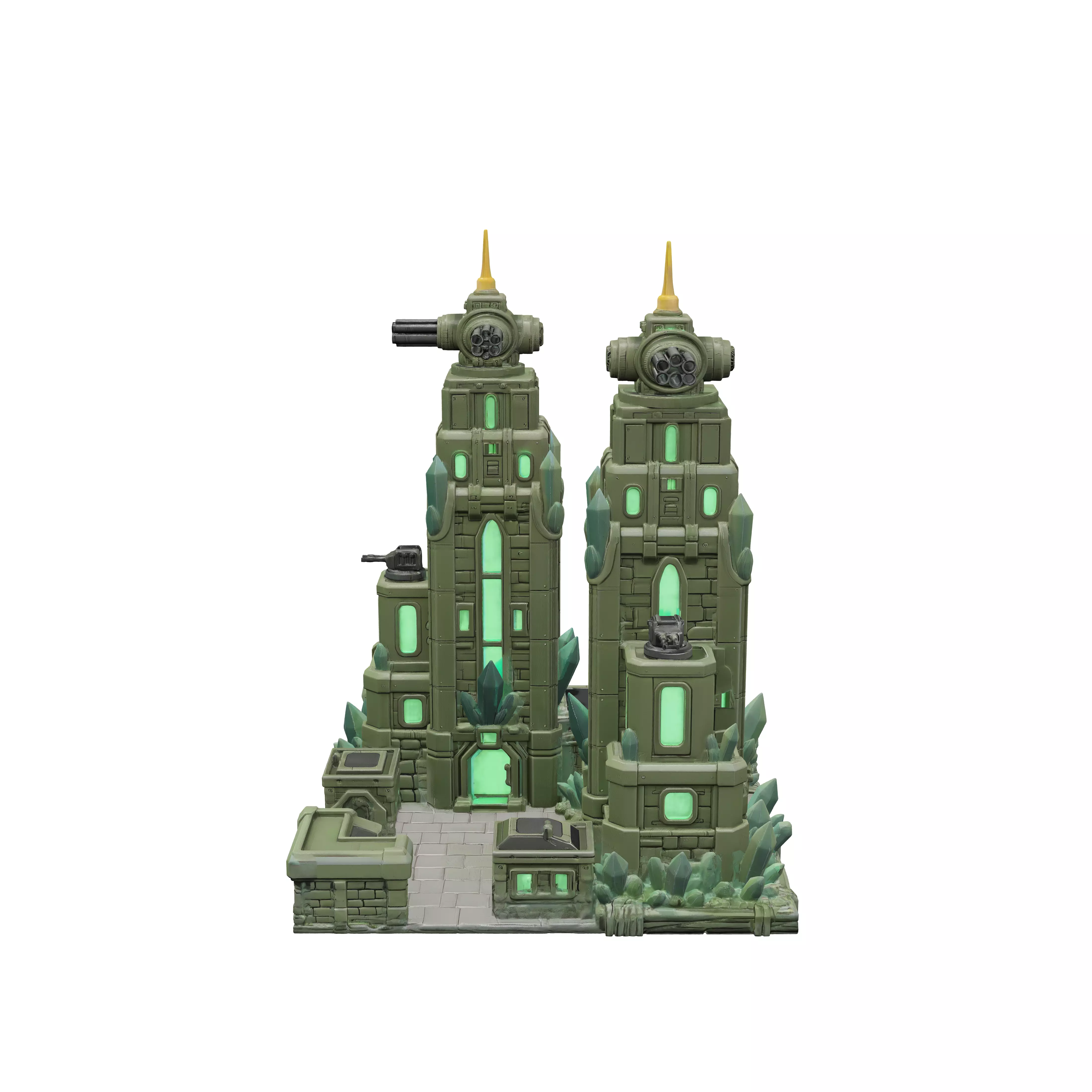 Twin Emerald Citadels 3D model