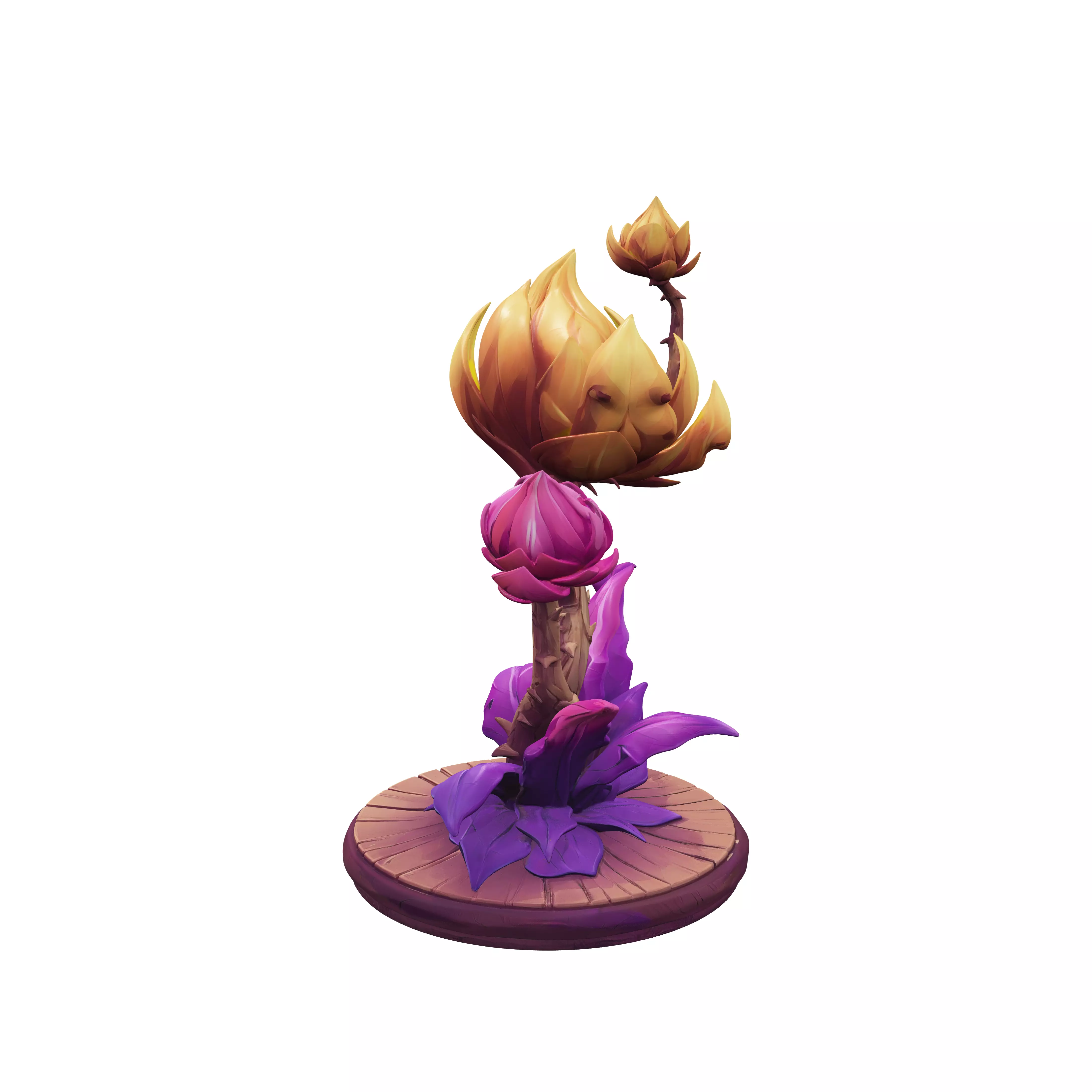 Twin Flame Bloom 3D model