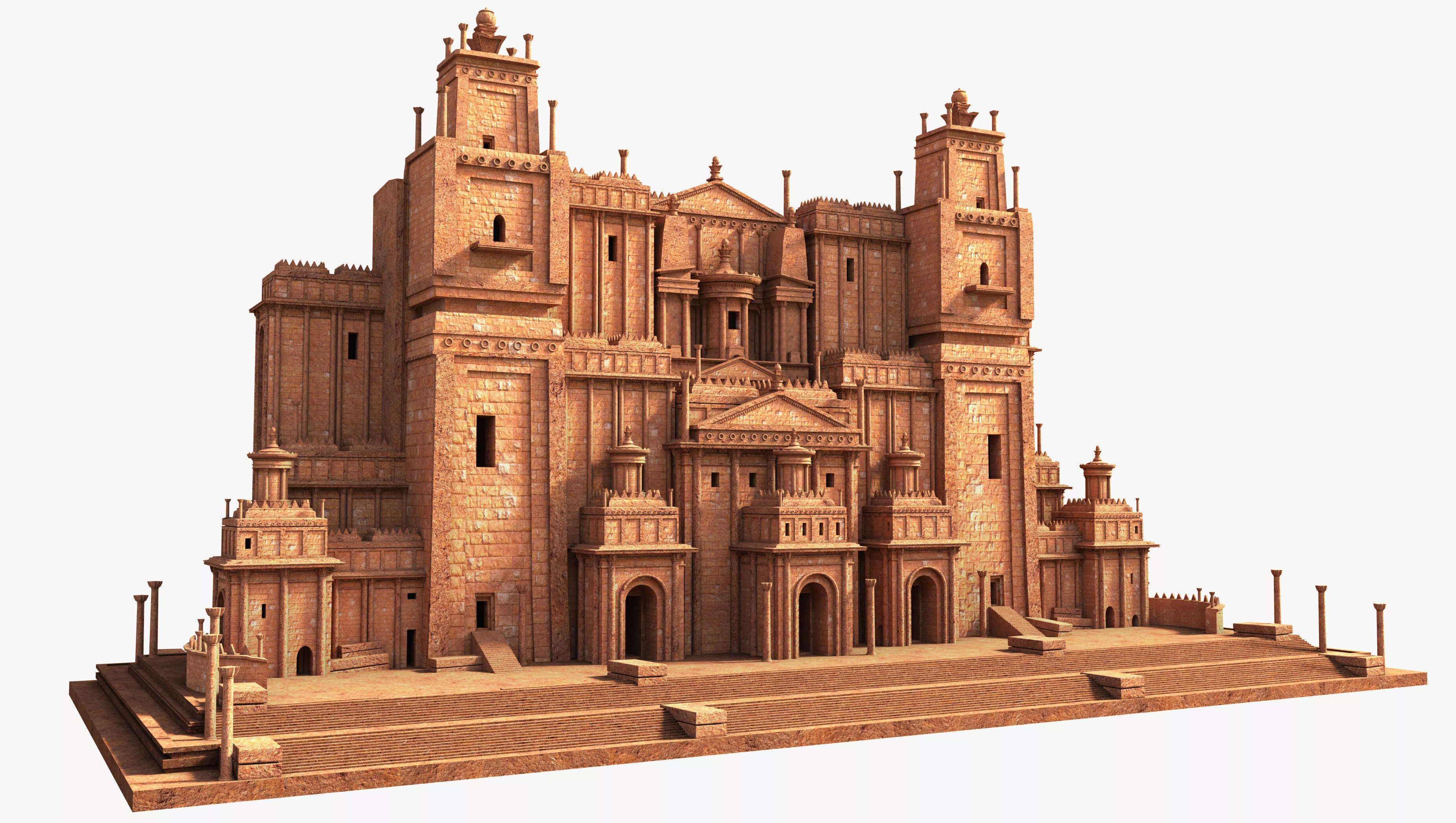 Fantasy Petra Palace 3D model