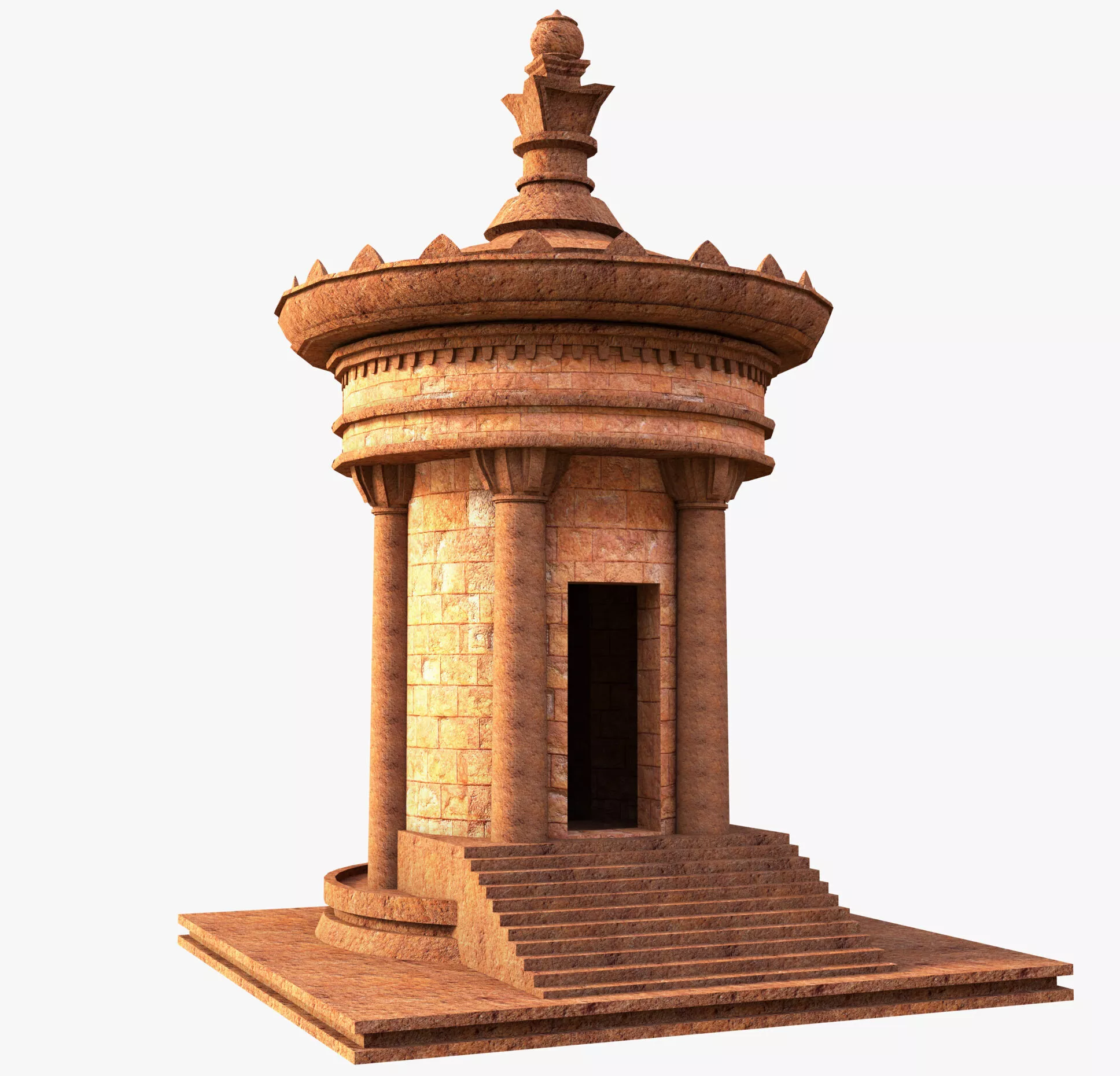 Mini Ancient Temple Free 3D model