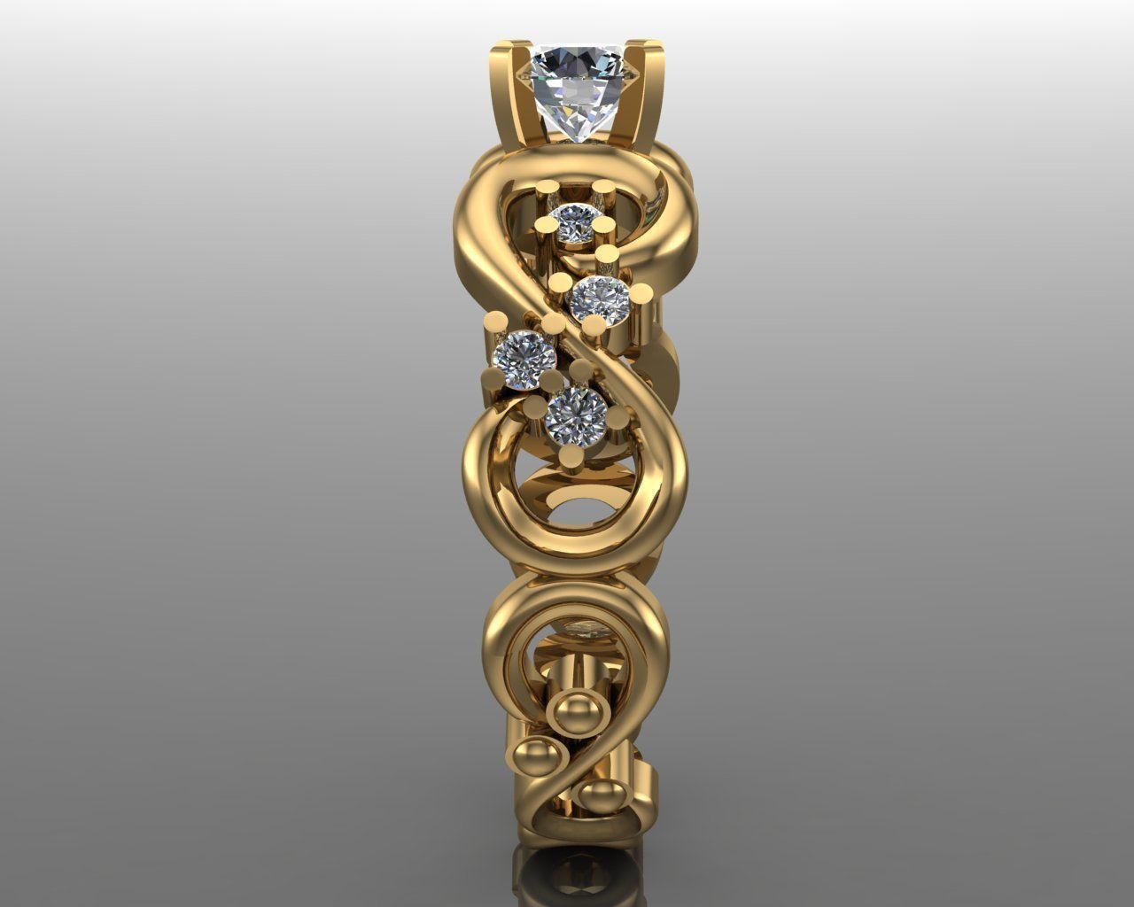 Infinity ring 3D print model_1